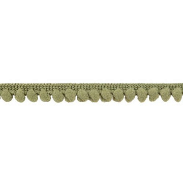 Лента с помпошками "Хаки", ширина 1 см, длина 90 см