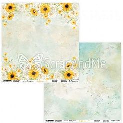 Набор бумаги 30х30 см "Sunflowers", 5 листов (ScrapAndMe)