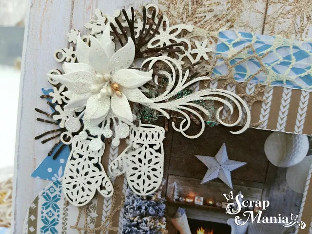 новогодняя открытка скрапбукинг