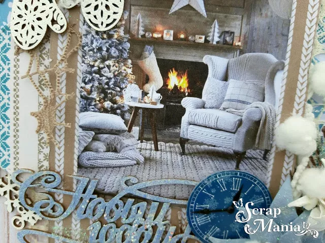 новогодняя открытка скрапбукинг