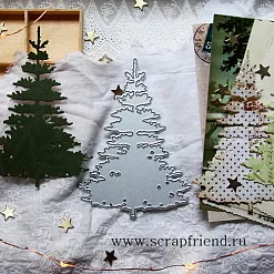 Нож "Ель", 8,5х12 см (Scrapfriend) Нож "Ель", 8,5х12 см (Scrapfriend)