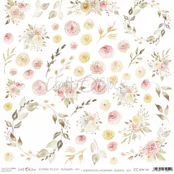 Бумага 30х30 см "Flowers 14. Картинки для вырезания" (CraftO'clock) Бумага 30х30 см "Flowers 14. Картинки для вырезания" (CraftO'clock)