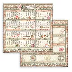 Бумага 30х30 см "Casa Granada. Calendar" (Stamperia) Бумага 30х30 см "Casa Granada. Calendar" (Stamperia)