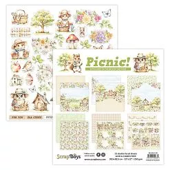 Набор бумаги 30х30 см "Picnic", 12 листов (ScrapBoys) Набор бумаги 30х30 см "Picnic", 12 листов (ScrapBoys)
