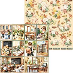 Бумага 30х30 см "Первый звонок. Карточки" (Scrapodelie) Бумага 30х30 см "Первый звонок. Карточки" (Scrapodelie)