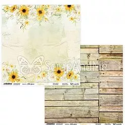 Набор бумаги 30х30 см "Sunflowers", 5 листов (ScrapAndMe) Набор бумаги 30х30 см "Sunflowers", 5 листов (ScrapAndMe)