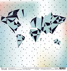 Бумага "На чемоданах. Карта мира" (Polkadot) Бумага "На чемоданах. Карта мира" (Polkadot)