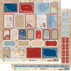 Бумага "Крафтовая зима. Теги" (Fleur-design) Бумага "Крафтовая зима. Теги" (Fleur-design)
