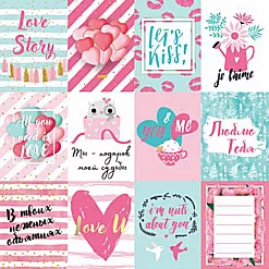 Бумага "История нашей любви. Карточки 2" (ScrapBerry's) Бумага "История нашей любви. Карточки 2" (ScrapBerry's)