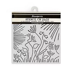 Трафарет 18х18 см "Forest. Абстрактные цветы" (Stamperia) Трафарет 18х18 см "Forest. Абстрактные цветы" (Stamperia)