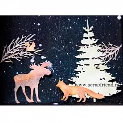 Нож "Ель", 8,5х12 см (Scrapfriend) Нож "Ель", 8,5х12 см (Scrapfriend)