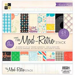 Набор бумаги 30х30 см "Ретро", 48 листов (DCWV) Набор бумаги 30х30 см "Ретро", 48 листов (DCWV)