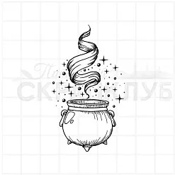 Штамп "Котелок заклинаний", 4х6,5 см (Скрапклуб) Штамп "Котелок заклинаний", 4х6,5 см (Скрапклуб)