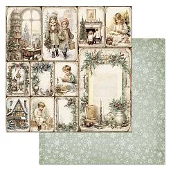 Бумага "Винтажный Новый Год. Карточки" (ScrapMania) Бумага "Винтажный Новый Год. Карточки" (ScrapMania)