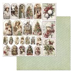 Бумага "Винтажный Новый Год. Ярлыки и теги" (ScrapMania) Бумага "Винтажный Новый Год. Ярлыки и теги" (ScrapMania)