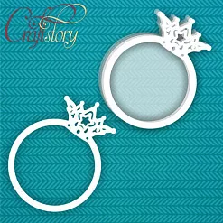 Украшение из чипборда "Шейкер. Рамочка для принца", большое (CraftStory) Украшение из чипборда "Шейкер. Рамочка для принца", большое (CraftStory)