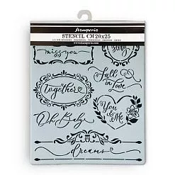 Трафарет 20х25 см "Romance Forever. Plates" (Stamperia) Трафарет 20х25 см "Romance Forever. Plates" (Stamperia)