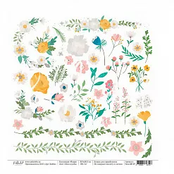 Бумага 30х30 см "Флора. Моя клумба" (Polkadot) Бумага 30х30 см "Флора. Моя клумба" (Polkadot)