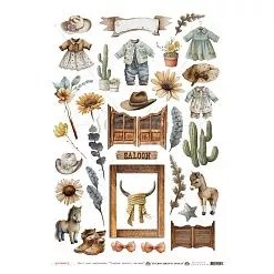 Бумага А4 "Сказки дикого запада. Для вырезания" (Summer studio) Бумага А4 "Сказки дикого запада. Для вырезания" (Summer studio)