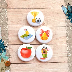 Набор фишек "Переменка", 5 шт (ScrapMania) Набор фишек "Переменка", 5 шт (ScrapMania)