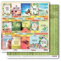 Бумага "Тропикана. Карточки", на английском (ScrapBerry's) Бумага "Тропикана. Карточки", на английском (ScrapBerry's)