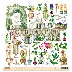 Бумага 30х30 см "Мой сад. Картинки" (CraftPaper) Бумага 30х30 см "Мой сад. Картинки" (CraftPaper)