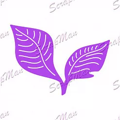 Нож "Листики 2", 3,5х5 см (Scrapman) Нож "Листики 2", 3,5х5 см (Scrapman)