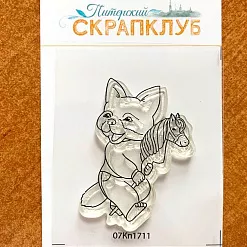 Штамп "Лисенок на коне", 4х5 см (Скрапклуб) Штамп "Лисенок на коне", 4х5 см (Скрапклуб)