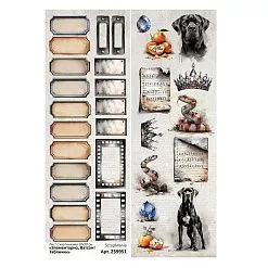 Лист с картинками 10х30 см "Элементарно, Ватсон! Таблички" (ScrapMania) Лист с картинками 10х30 см "Элементарно, Ватсон! Таблички" (ScrapMania)