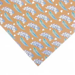 Бумага крафт с голографическим фольгированием "Перышки" (АртУзор) Бумага крафт с голографическим фольгированием "Перышки" (АртУзор)