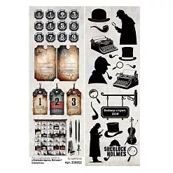 Лист с картинками 10х30 см "Элементарно, Ватсон! Силуэты" (ScrapMania) Лист с картинками 10х30 см "Элементарно, Ватсон! Силуэты" (ScrapMania)