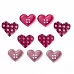 Набор пуговиц "Сердца розовые", с блестками (Dress It Up) Набор пуговиц "Сердца розовые", с блестками (Dress It Up)