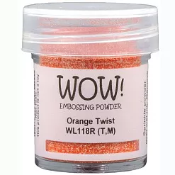 Пудра для эмбоссинга полупрозрачная "Orange Twist. Оранжевый твист" (WOW) Пудра для эмбоссинга полупрозрачная "Orange Twist. Оранжевый твист" (WOW)