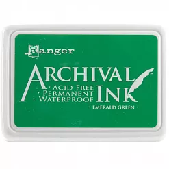 Водостойкая перманентная подушечка Archival Ink Emerald Green Изумруд Водостойкая перманентная подушечка Archival Ink Emerald Green Изумруд