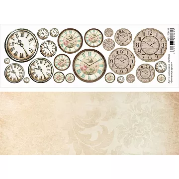 Лист с картинками 10х30 см "Винтажное время" (ScrapMania) Лист с картинками 10х30 см "Винтажное время" (ScrapMania)