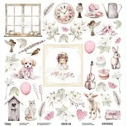 Бумага 30х30 см "Симфония нежности 8" (Fantasy) Бумага 30х30 см "Симфония нежности 8" (Fantasy)