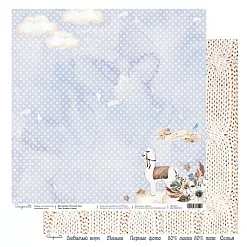 Бумага 30х30 см "Детская Эко. Лама" (Scrapmama) Бумага 30х30 см "Детская Эко. Лама" (Scrapmama)