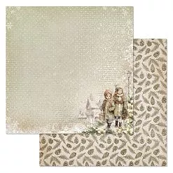 Бумага "Винтажный Новый Год. Мальчик и девочка" (ScrapMania) Бумага "Винтажный Новый Год. Мальчик и девочка" (ScrapMania)