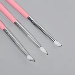 Набор силиконовых кисточек для клея "Розовый" Набор силиконовых кисточек для клея "Розовый"