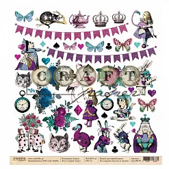 Бумага 30х30 см "Alice. Картинки" (CraftPaper) Бумага 30х30 см "Alice. Картинки" (CraftPaper)