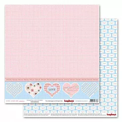 Бумага "Про любовь. Сердце в горошек" (ScrapBerry's) Бумага "Про любовь. Сердце в горошек" (ScrapBerry's)