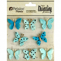 Набор бумажных бабочек "Бирюзовые" (Petaloo)