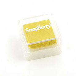 Подушечка чернильная пигментная 2,5x2,5 см, цвет желтый (ScrapBerry's)