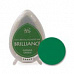 Подушечка чернильная пигментная "капля" Brilliance, размер 32х50мм, цвет насыщенный зеленый