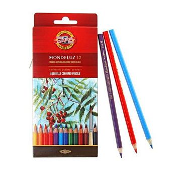 Набор акварельных карандашей Mondeluz, 12 цветов (Koh-I-Noor)