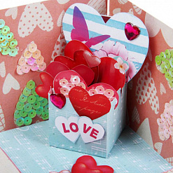 Набор для создания коробочки с пожеланиями "Сердечки"
