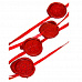 Набор восковых печатей с рафией "Флористика", цвет красный