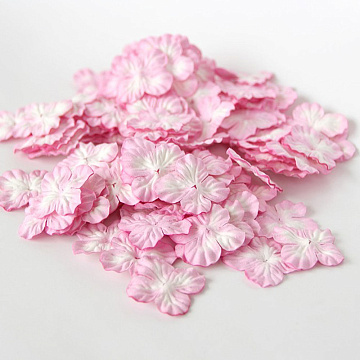 Набор маленьких гортензий "Розовые с белым", 20 шт (Craft)