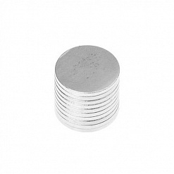 Набор магнитов "Круглые", диаметр 13 мм, толщина 1,5 мм, 10 штук