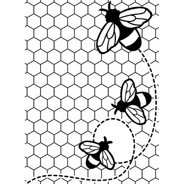 Папка для тиснения А6 "Соты с пчелами" (Darice)